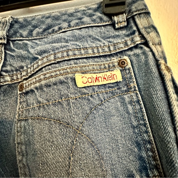 Vintage Calvin Klein Denim Jeans High Waist Straight Leg Jeans Light Wash - Picture 3 of 8